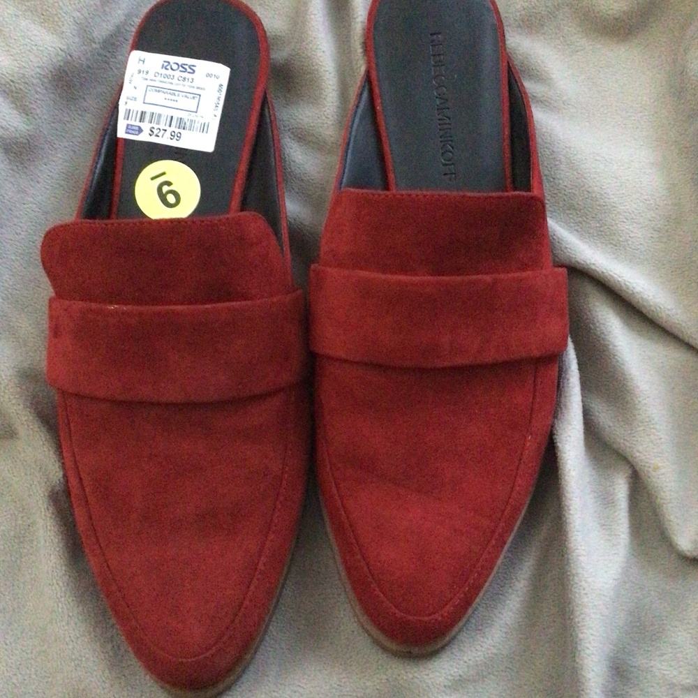 Rebecca Minkoff 9M Red Suede Mules BNWT